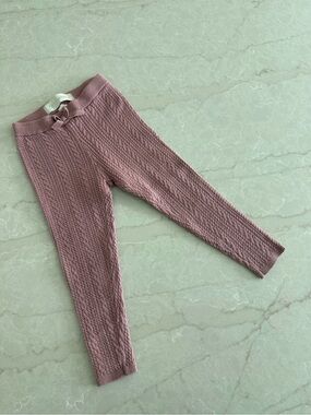 Zara Dusty Pink Cable Knit Leggings